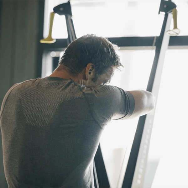 training at gym